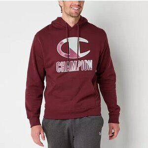 NWT Champion Men's Powerblend Fleece Pullover Hoodie Maroon Size L $60 8C93